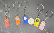 Brick Heart Keychain With Personalized Initial Set Mix and Match Color V2