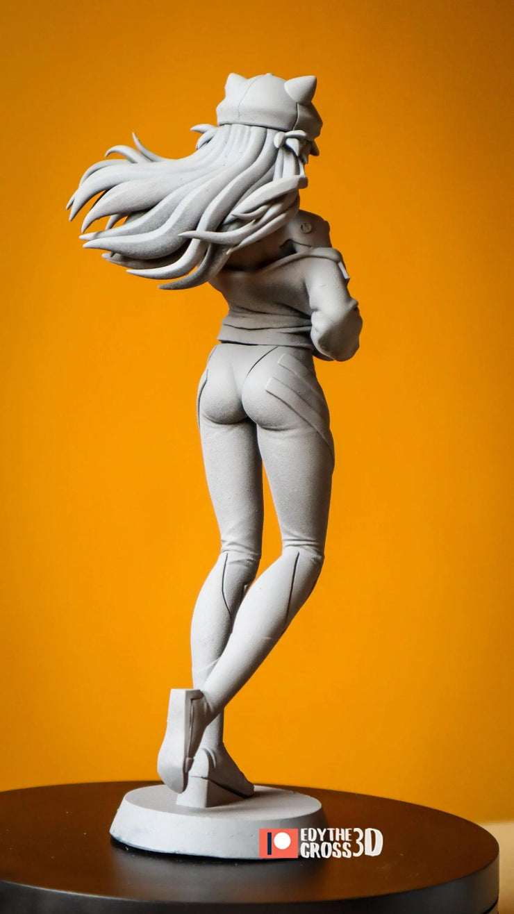 Asuka langley soryu from neon genesis evangelion 3d printed resin figure 178mm tall