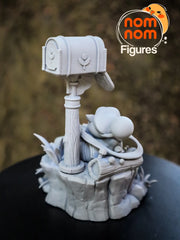 Mail moogle final fantasy chibi 3d printed resin 93mm tall