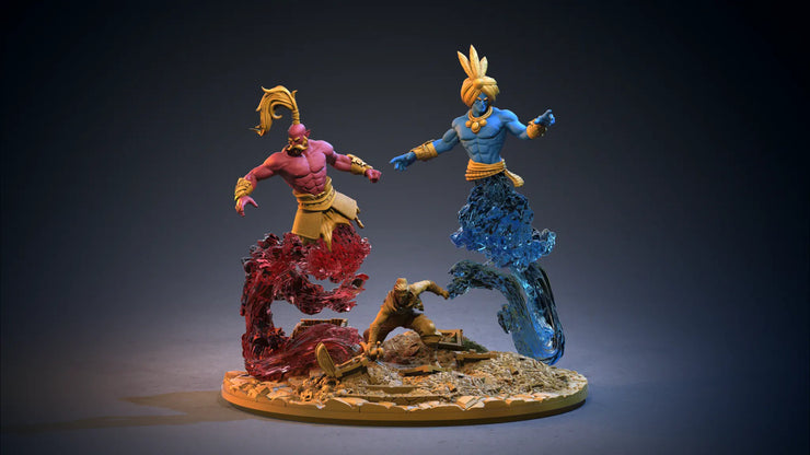 Aladdin 3d printed resin  figure 94mm tall