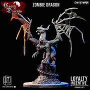 Zombie dragon castle of dracula 3d printed resin figure 200mm tall