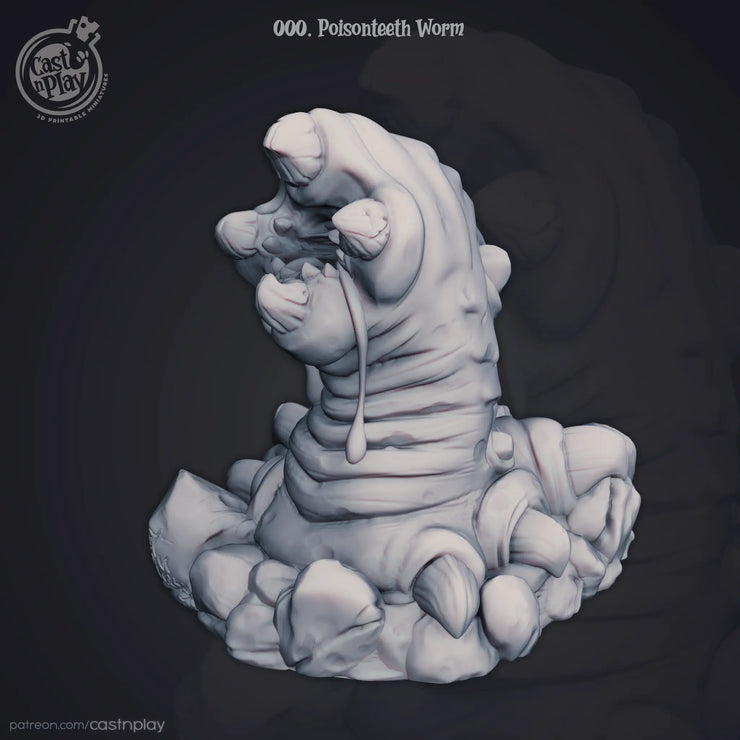 Poisonteeth worm weclome 000 3d printed resin