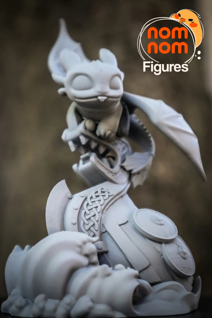 Toothless how to train your dragon chibi 3d printed resin117mm tall