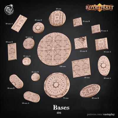 Bases Cast N Play royal feast 494 3d printed resin TheSecretDoorInn