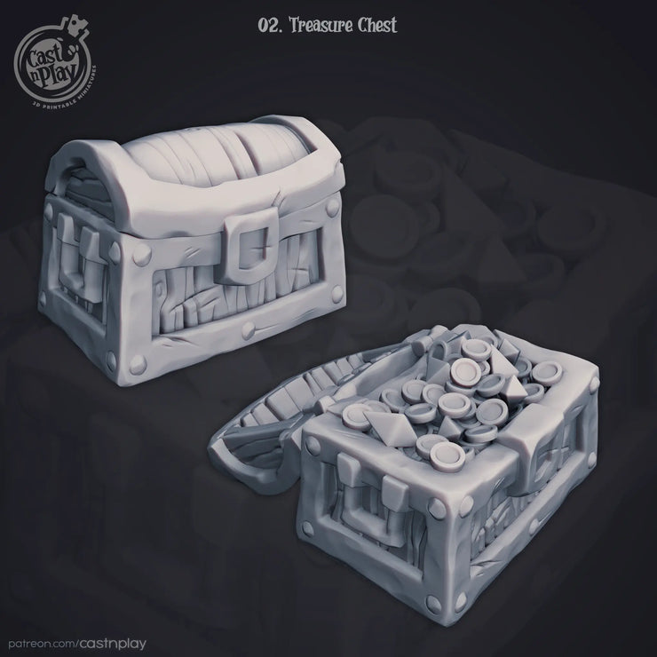Treasure chest weclome 02 3d printed resin