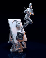 Chell from portal 3d printed resin figure