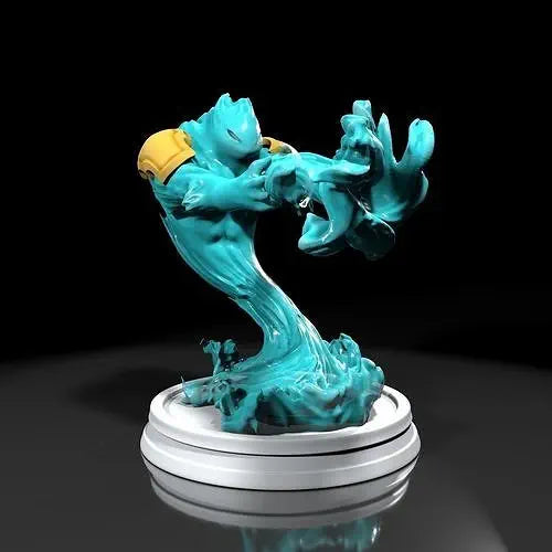 Water elemental 3d printed resin figure 32mm tall