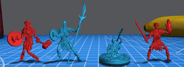 Skeleton warriors 3d printed resin figure