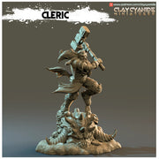 Cleric 3d printed resin figure 46mm tall