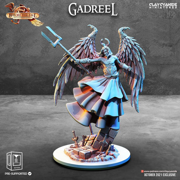 Gadreel 3d printed resin figure 65mm tall