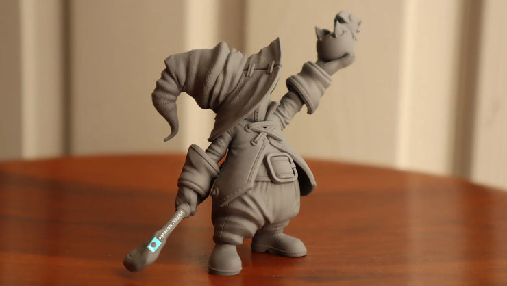 Vivi ornitier with baby chocobo final fantasy ix chibi 3d printed resin 75mm tall