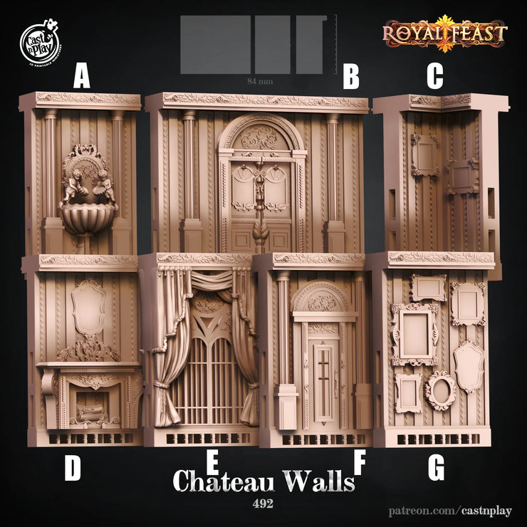Chateau walls royal feast 492 3d printed resin TheSecretDoorInn
