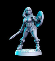Artemisa sword and shieldmaid soul fighter tournament 3d printed resin - TheSecretDoorInn