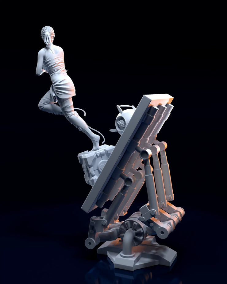 Chell from portal 3d printed resin figure