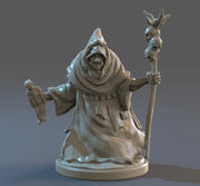 Witch crone 3d printed resin figure 39mm tall