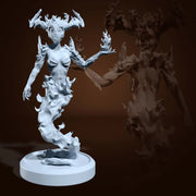 Fire elemental 3d printed resin figure 75mm tall