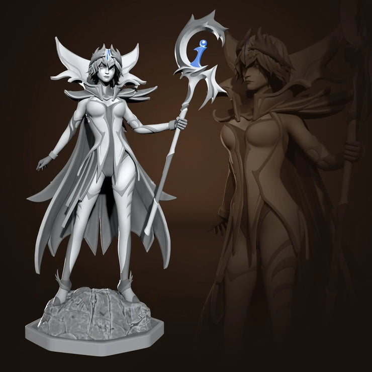 Leblanc the deceiver from league of legends 3d printed resin figure 150mm tall