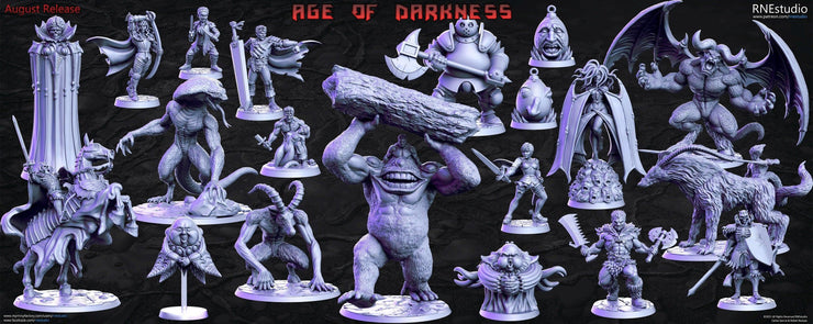 Garth and cleto age of darkness 3d printed resin 36mm tall - TheSecretDoorInn