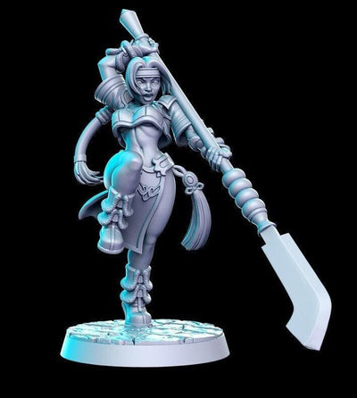 Nami sung asian glaive fighter soul fighter tournament 3d printed resin - TheSecretDoorInn