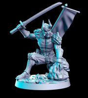 Yoshinobu demonic samurai soul fighter tournament 3d printed resin - TheSecretDoorInn